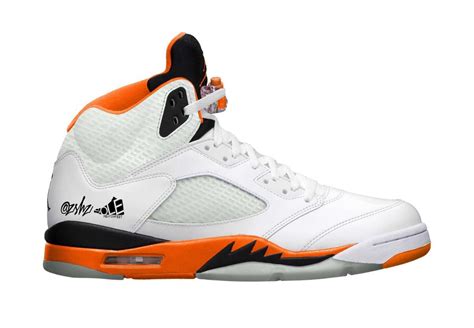 jordan 5 orange white